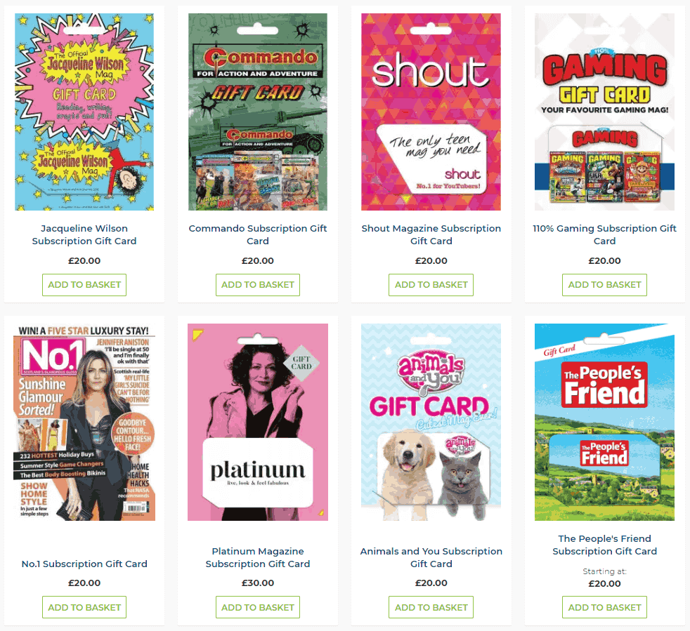 DC Thomson Gift Cards