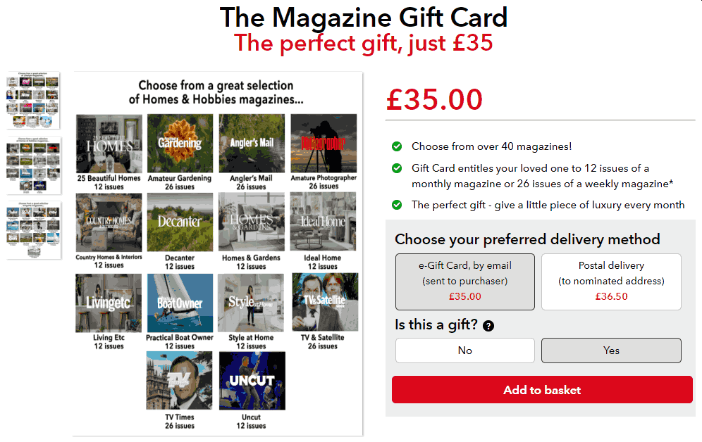 Magazines Direct Gift Card
